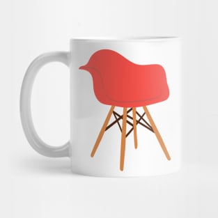 Red Eames Mid Century Modern Design Mug